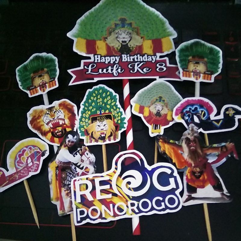 cake topper hiasan kue reog Ponorogo