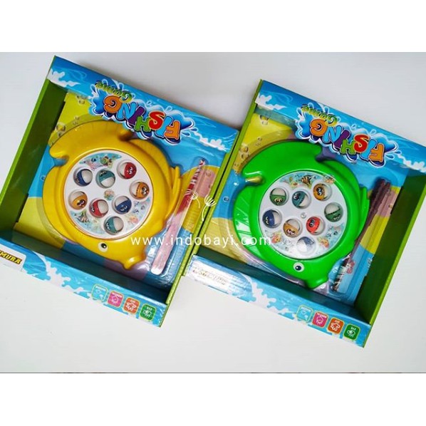 INDOBAYI Mainan Pancing Ikan Dus Fishing Game