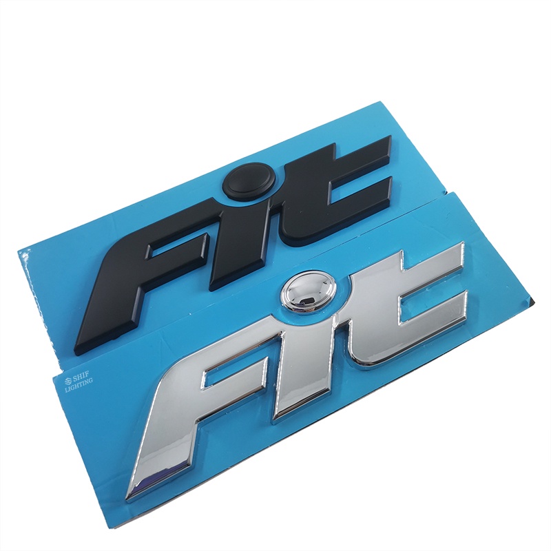 1pc Stiker Emblem Logo Honda Fit Jazz Bahan ABS Krom Warna Hitam