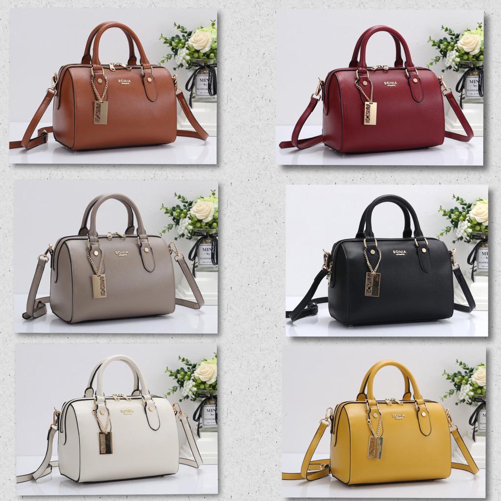GROSIR TAS MURAH Tas Bonia Speedy Boston 25 Leather Semprem 455-1-A037