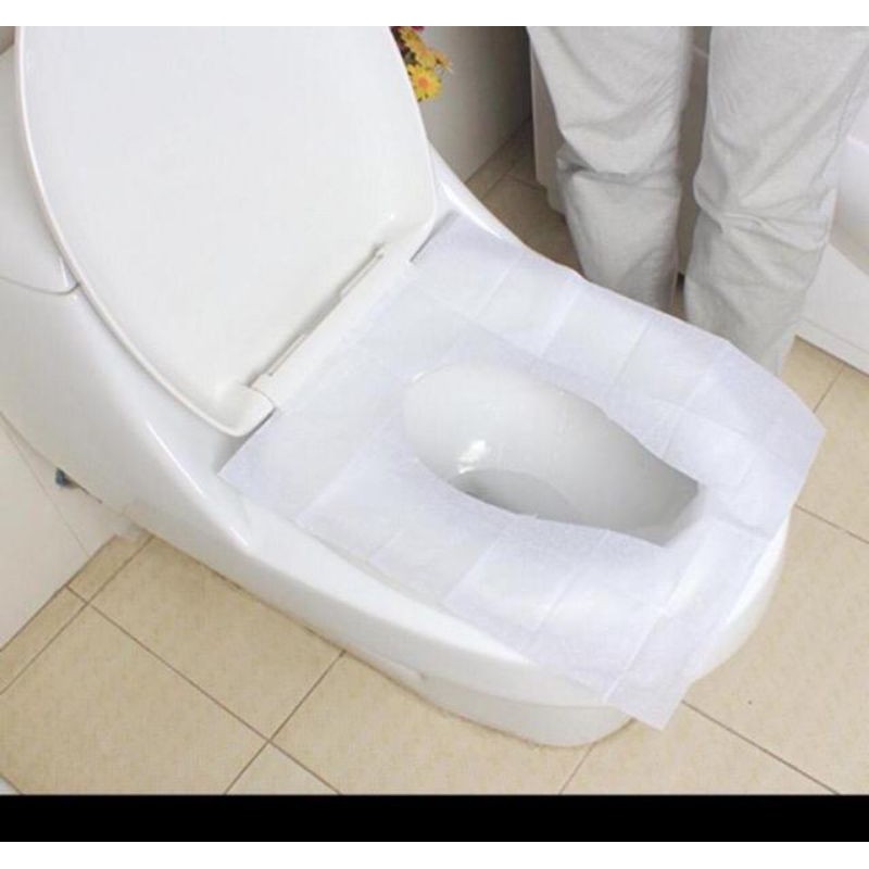 [12 Pcs] Dragon Pack Disposable Paper Toilet Seat Cover - Dudukan Toilet