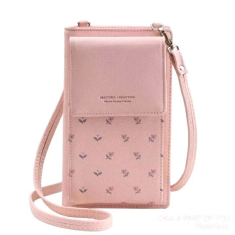 Tas HP pocket bunga Bolish / tas selempang / Phonecell / selempang wanita lucu