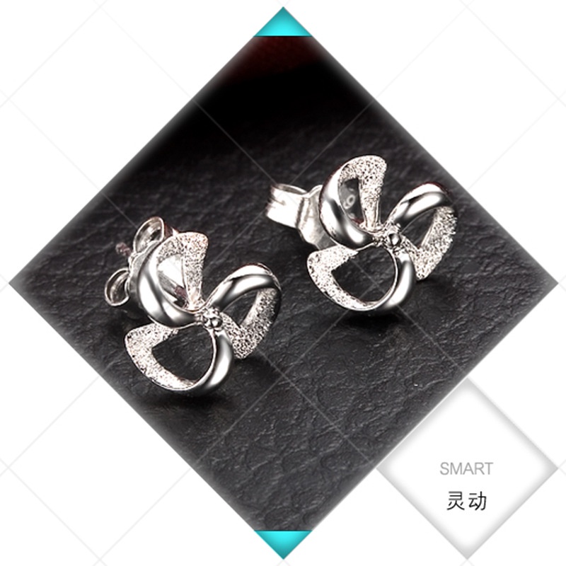 Anting Perak 925 Wanita Semanggi Fashion Perhiasan/Subang Telinga anting perempuan