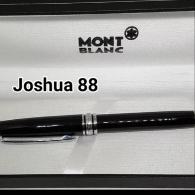 

Ballpoint pulpen Montblanc Meisterstruck Black silver premium mewah fulllset