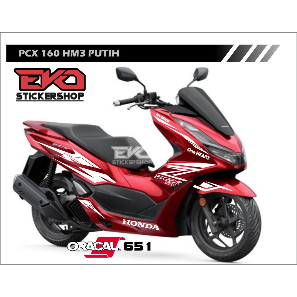 Jual Sticker Pcx 160 Merah Cutting Stiker Shopee Indonesia