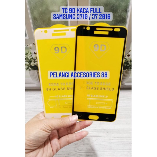 ANTIGORES SAMSUNG J710 / J7 2016 ANTI GORES KACA TG TEMPERED GLASS FULL 9D