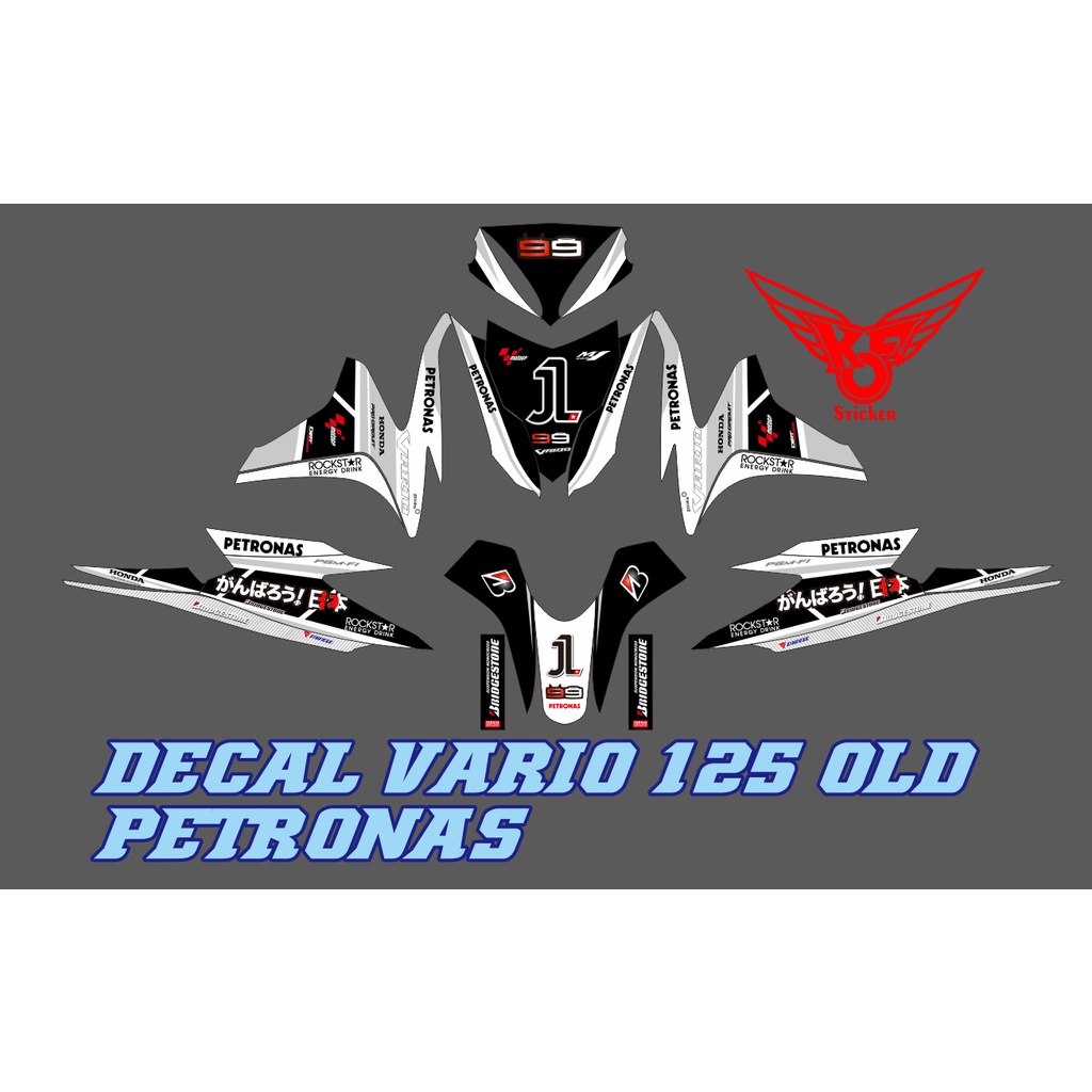 STIKER VARIASI LIST DECAL FULL BODY VARIO 125 OLD PETRONAS
