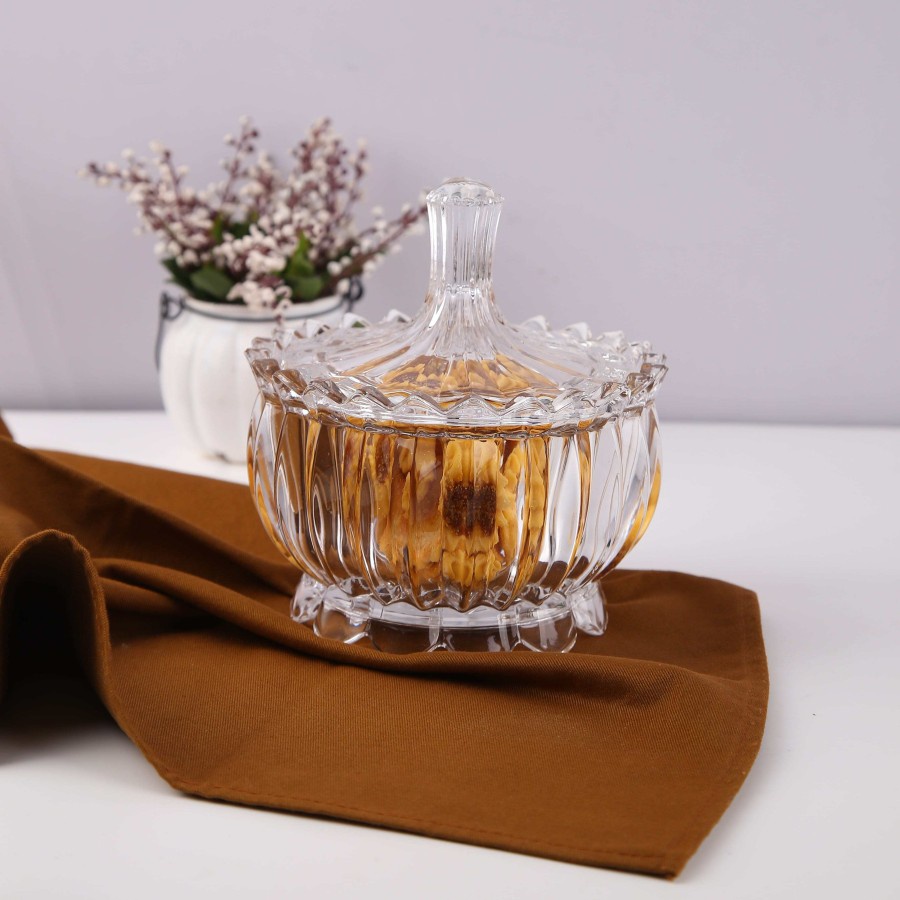 TOPLES /TEMPAT PERMEN KACA POLOS CAPODIMONTE - JZ-M5580PK/TP-M5580PK