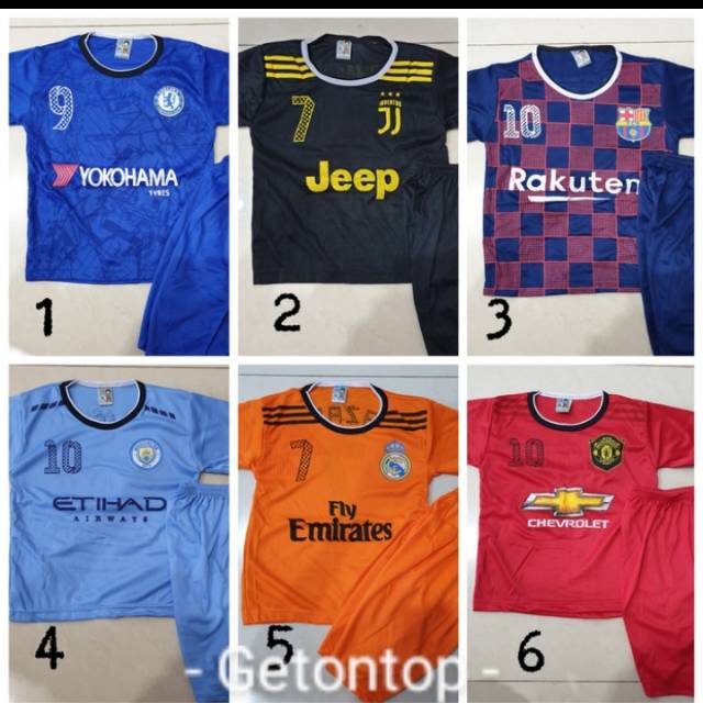  BAJU  BOLA  ANAK  3 4 TAHUN Shopee  Indonesia