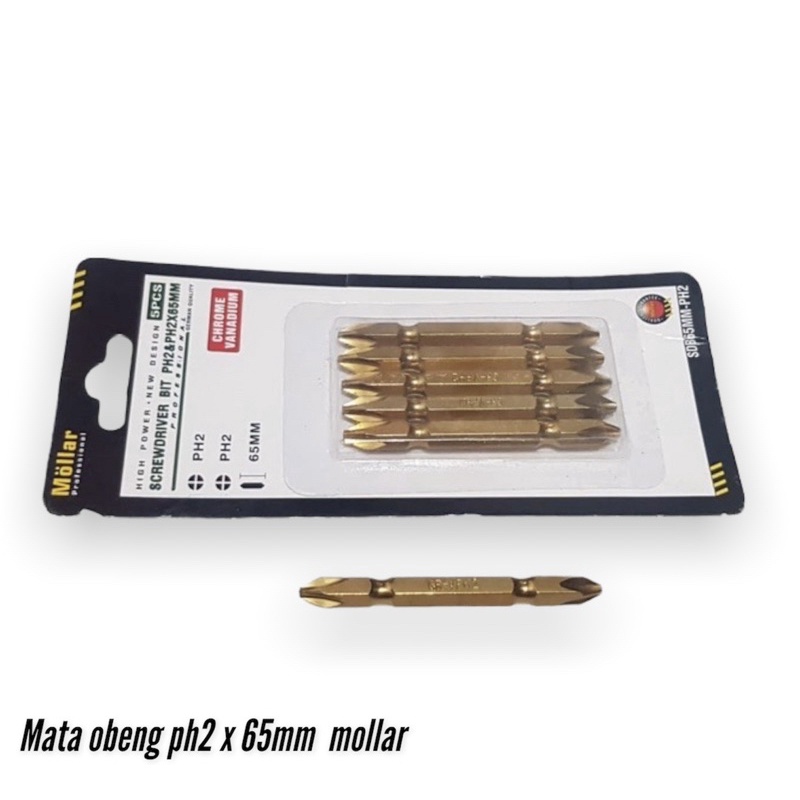 Mata obeng angin Ph2x65mm Mollar