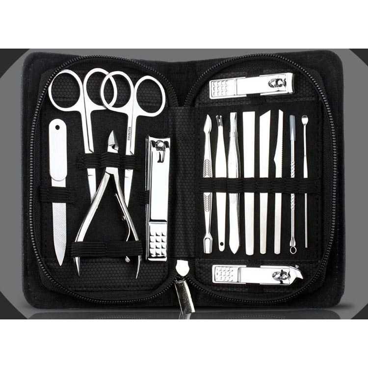 DIOLAN 15 in 1 Manicure Set Nail Clipper Kit Utility Pedicure Scissors Tweezer Knife Ear Pick Beauty balckhead Tools Makeup tool Sets Manicure Set Stainless Steel Nail Trimmer Professional Cuticle Cutter Ingrown Toenail Nail Nippers Personal Care Tool Kit