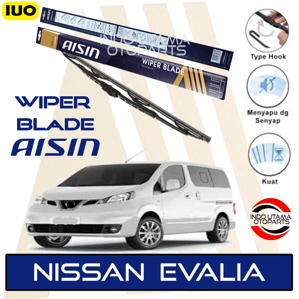 Wiper Mobil Nissan Evalia Sepasang AISIN 16-24&quot; ORIGINAL