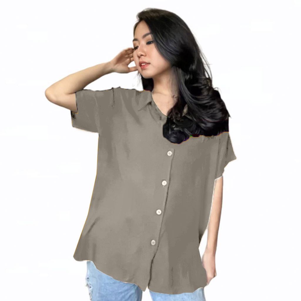 KEMEJA WANITA OVERSIZE / KEMEJA WANITA TERBARU / BAJU WANITA KEMEJA / KEMEJA FORMAL WANITA SLIM FIT