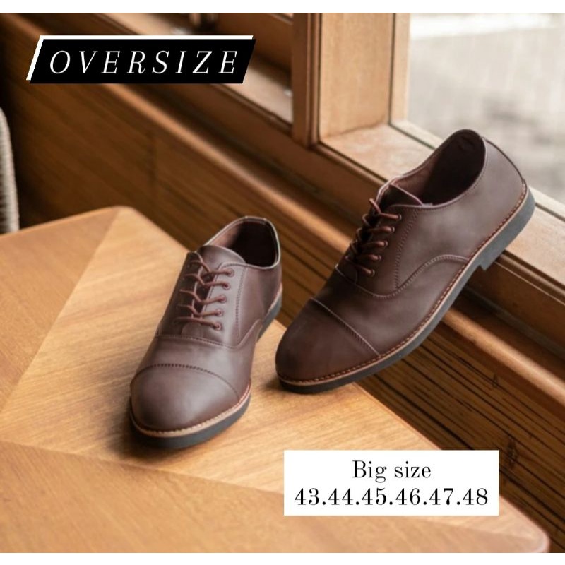 OXPORD X.Eight Big Size 43.48 Sepatu Kerja Pesta pria Ukuran Besar JUMBO Cowok Sepatu Formal Clasic Cowok Original Brown