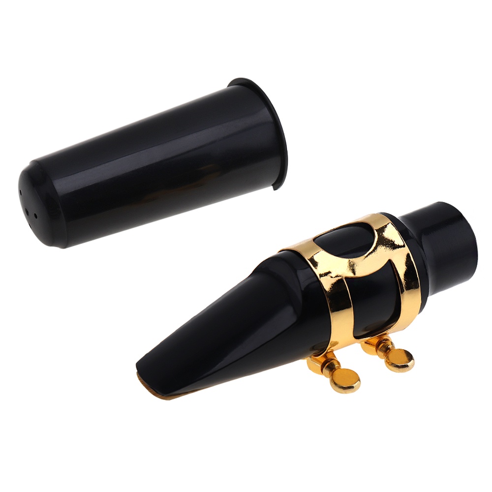 Corong Alto Saxophone Dengan Ligature Dan Topi Hitam