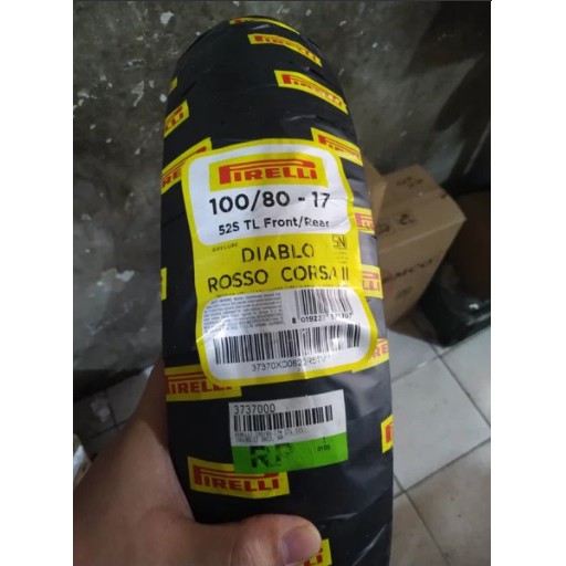 BAN BALAP PIRELLI PIRELI DIABLO ROSSO CORSA II 2 UKURAN 100/80 17 ring 17 inci NOT irc fasti 2 pro