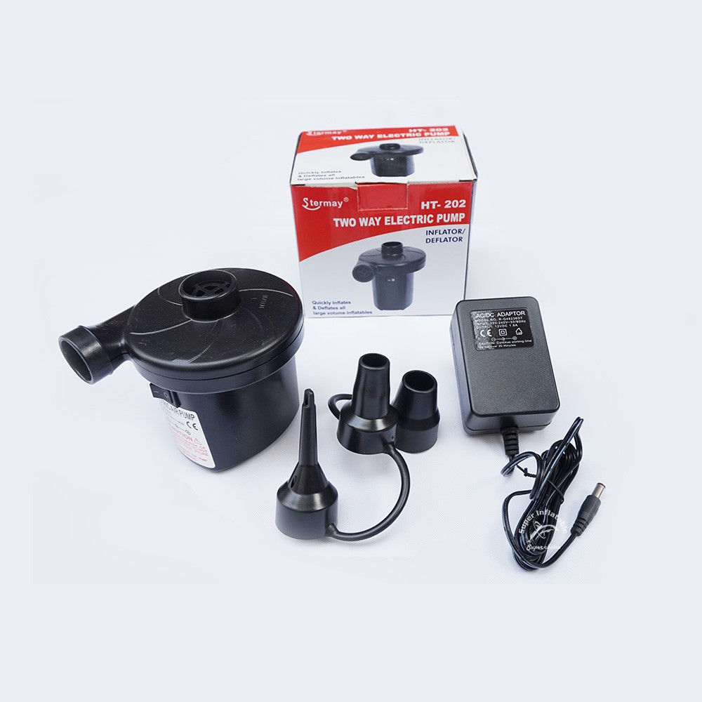 Pompa Kasur angin Listrik STERMAY HT-202 + Adaptor Charger HP Mobil