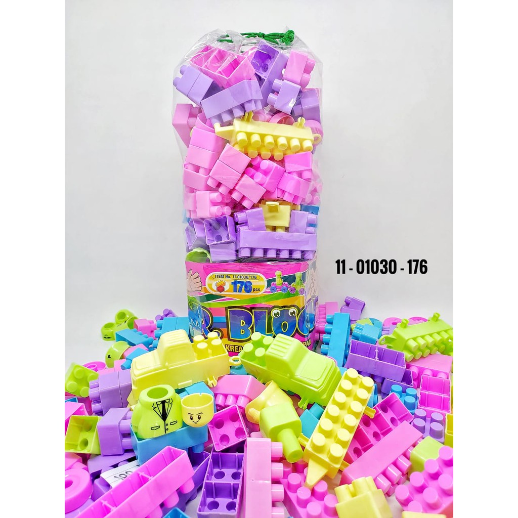 MR BLOCK 176 PCS - MAINAN BLOCK EDUKASI EDUKATIF ANAK