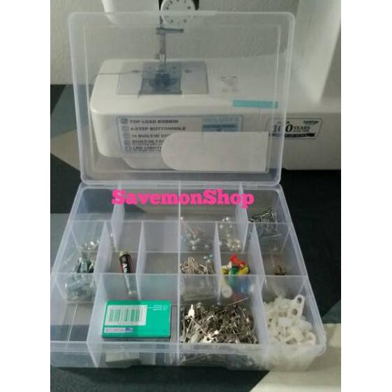 ✦Dapatkan Segera✦ Kotak Box Komponen Sekat 14 FREE BUBBLE Storage Box Perkakas Aksesoris Benang Gree