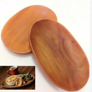  Piring  Kayu  Oval 21 5 x 14 cm Shopee Indonesia