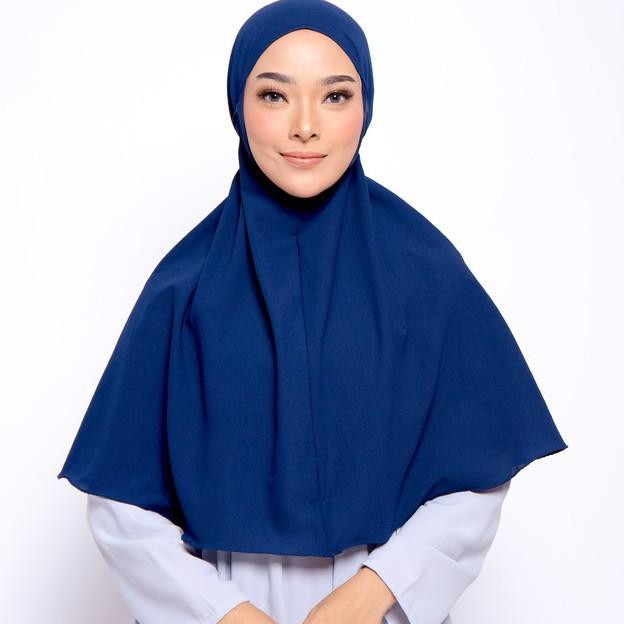 Ready WIKF7 ZM Zaskia Mecca - Izy Navy Hijab Kerudung Bergo 81 Ready Stok