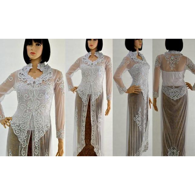 Promo Kebaya Pengantin Couple Putih Akad Nikah Ijab Kabul Modern Muslimah