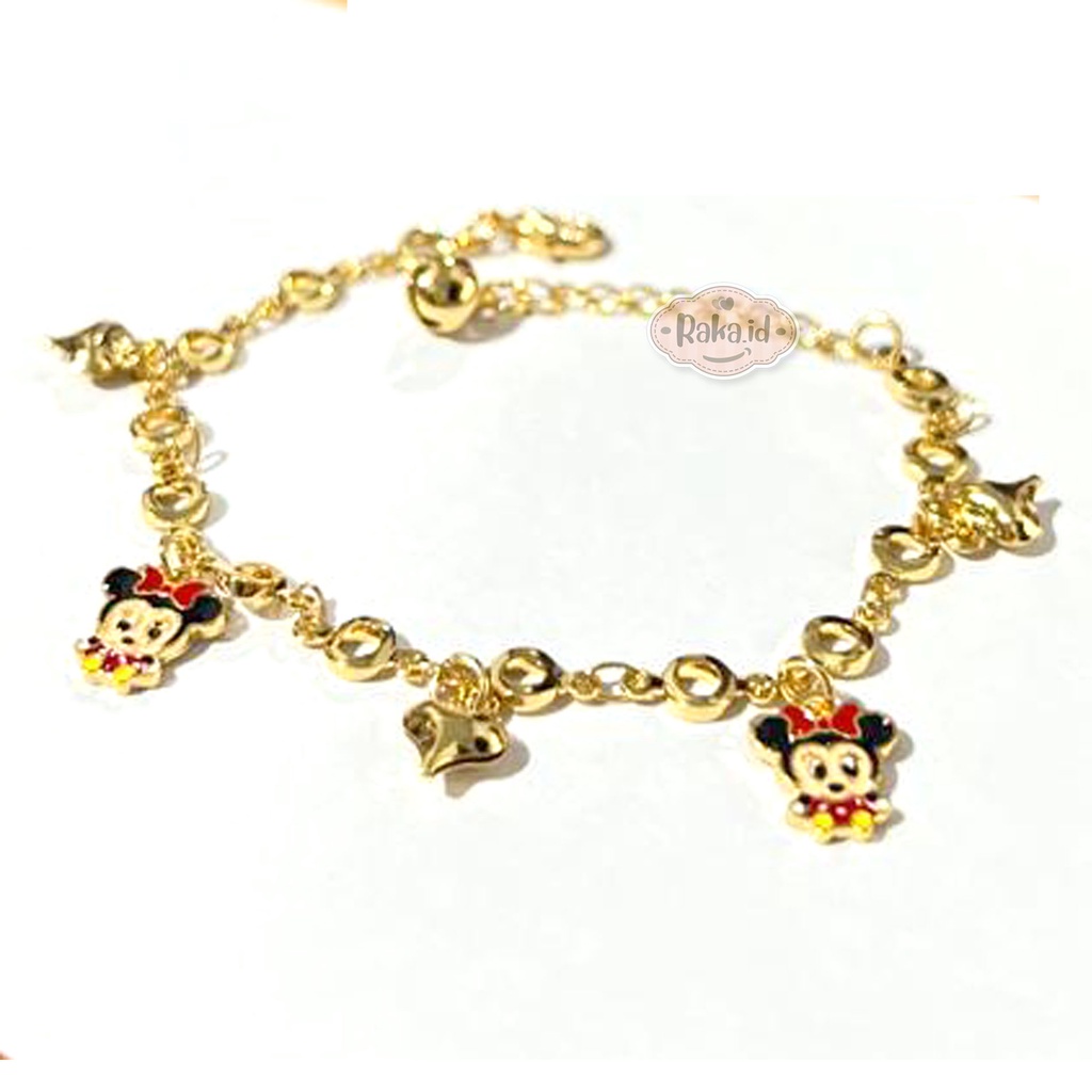 Gelang Tangan Anak Minnie Baby Pita Perhiasan Anak 1018