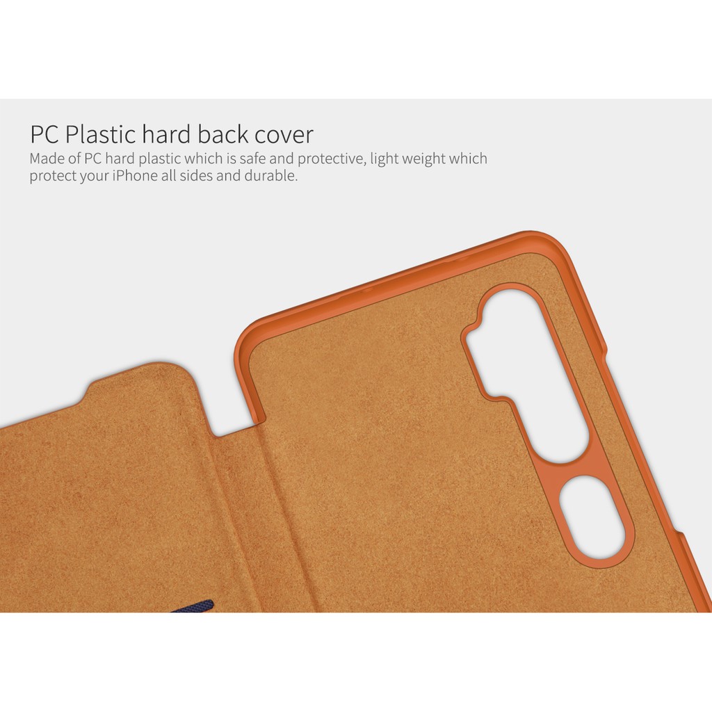 Flip Cover Xiaomi Mi CC9 Pro Note 10 Pro Nillkin Qin Leather Flip Case Original