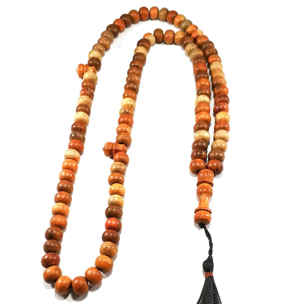 TASBIH KAYU S*C*NG ASLI SIZE BUTIR 9 sd 10MM MODEL BULAT 99BUTIR DIJAMIN ASLI