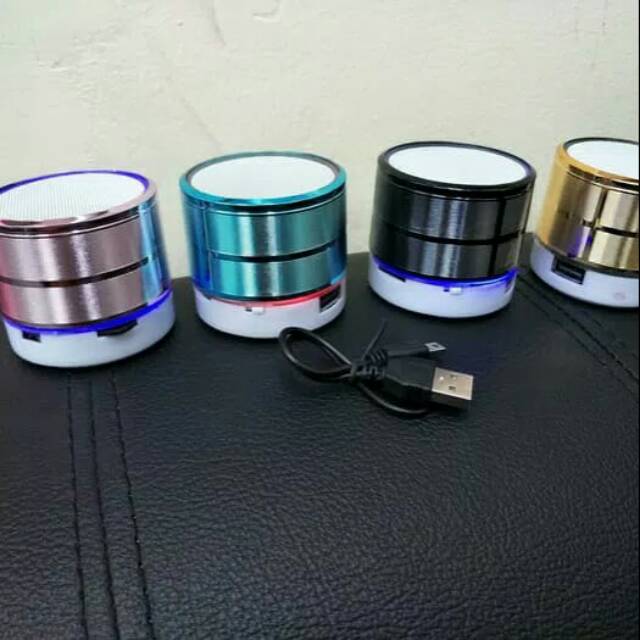 Speker Speaker Bluetooth Mini Metal LED D1 Super Bass Bahan Besi