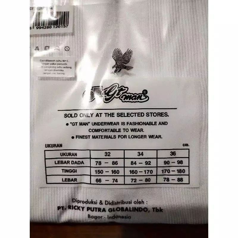 KAOS DALAM PRIA GT MAN I SINGLET PRIA GT MAN I SINGLET GT MAN COWOK