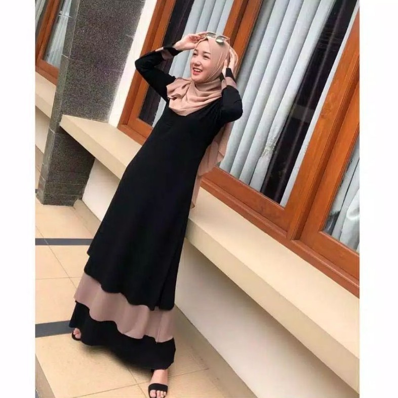 Gamis terbaru ziva maxy//fashion muslim//bahan moscrepe//bisa COD//termurah//Dress muslim
