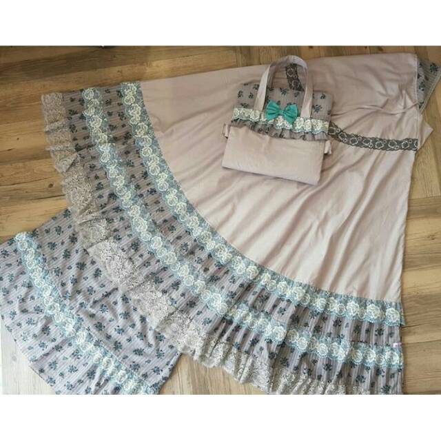 Mukena premium prayer set kode grey by alilac