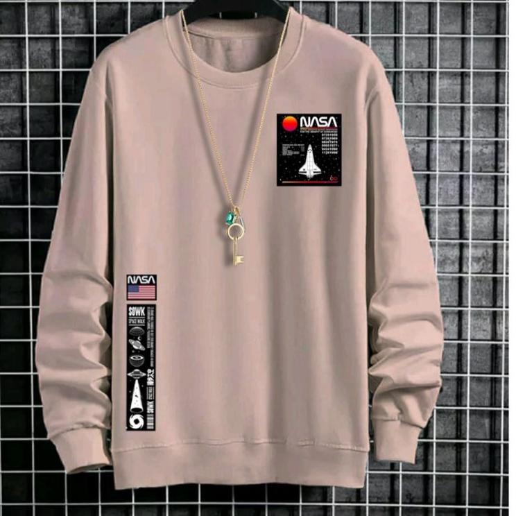Stok Terbatas Sweater#crewnek/kaos/lengan panjang Nasa USA pria wanita