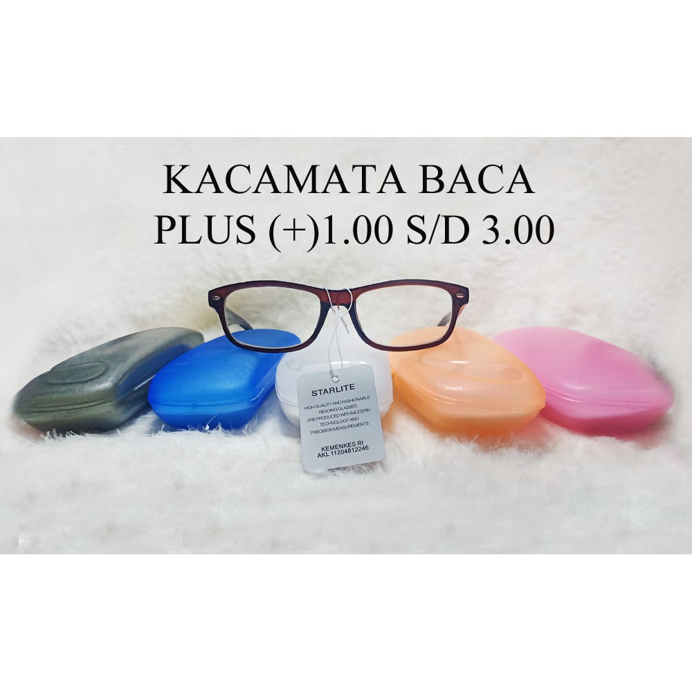 Kacamata Baca Plus (+) Pria / Wanita - Cool Masa Kini  Free Tempat Kacamata