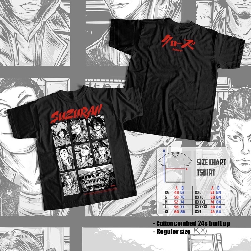 tshirt suzuran crows x worst @gearsecond.apparel