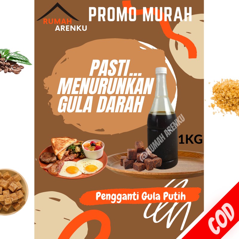 

GULA MERAH CAIR 1KG / GULA AREN CAIR ASLI BOBA BROWN SUGAR CAIR SYRUP GULA PALEM ORGANIK 1KG A4