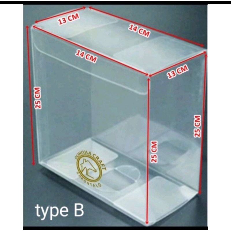 Kotak Mika Kemasan Souvenir Custom Model Tutup Odol Kuncian AS Uk. 14 x 13 x 25 cm