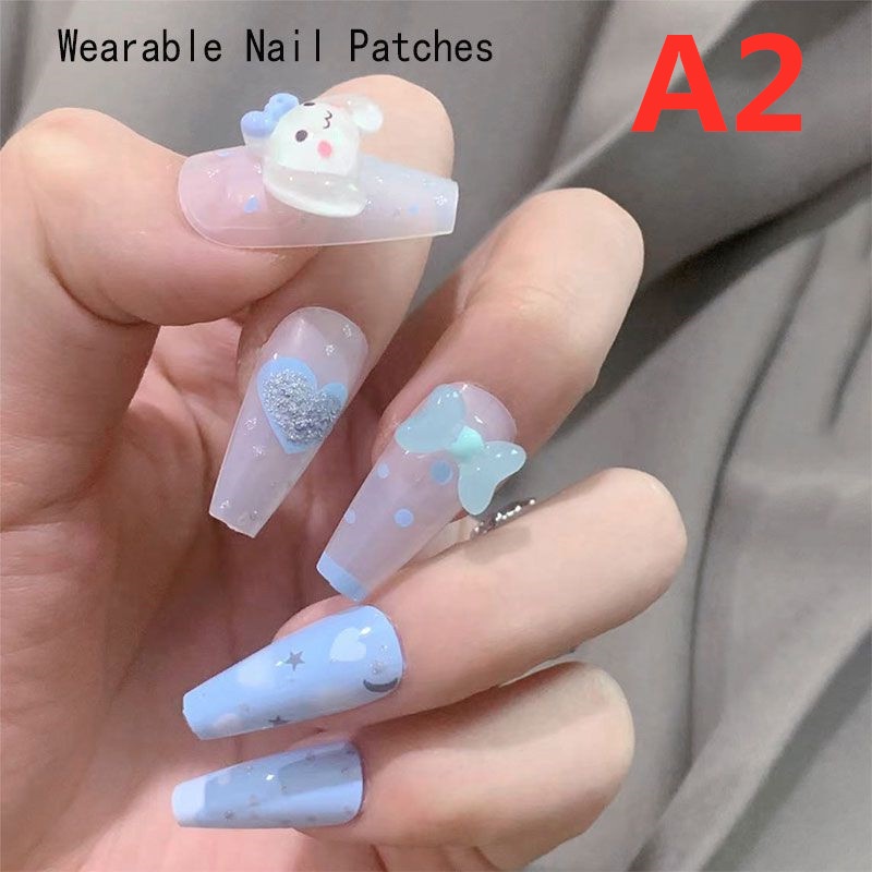 【COD】FLID 24pcs Kuku Palsu 3D Nikah Wedding False Fake Nail Nails  Nailart Pengantin Tangan