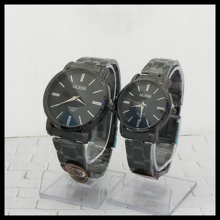 Jam Tangan Wanita / Pria Guess Rantai Hitam