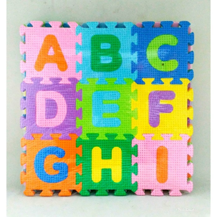 Evamat Edukasi Mainan Busa Abjad Angka Alfabet / Blok Evamat Mini Puzzle