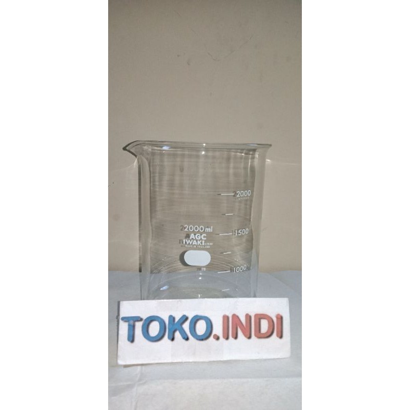 Beaker Glass 2000 ML/ Beaker Glass Pyrex 2 Liter / Beaker Glass Iwaki 2 Liter / Pyrex / Iwaki