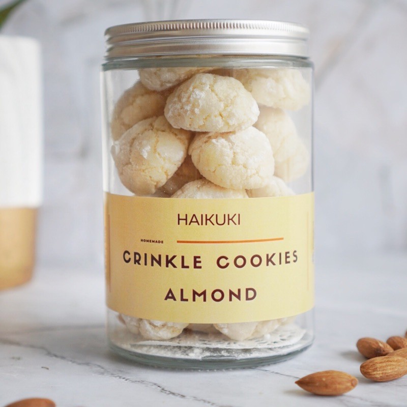 

Crinkle cookies almond size medium / soft cookies almond