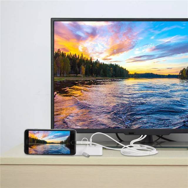 PHONE TO HDTV CABLE 3 IN 1 / KABEL HP KE TV UNTUK MIRORRING