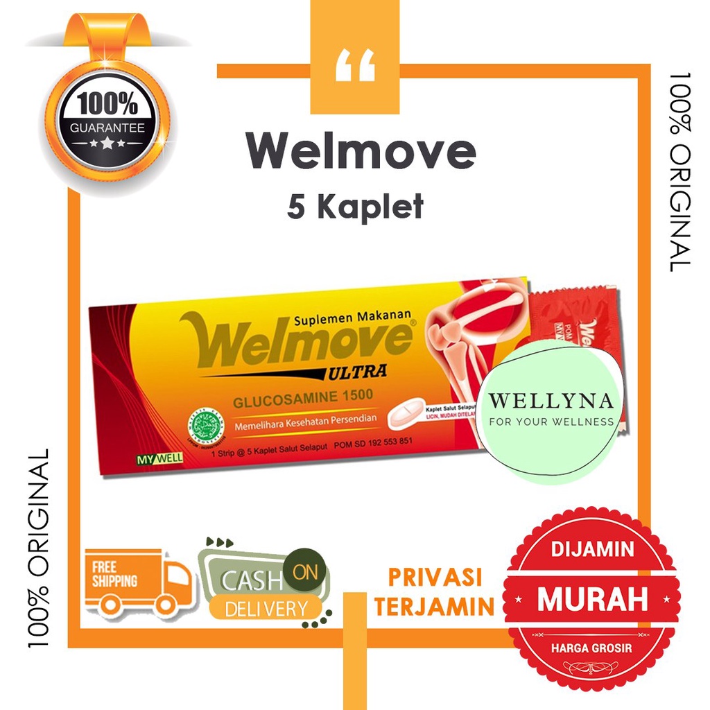 Welmove ULTRA- Obat untuk Menjaga Kesehatan Sendi dengan Glucosamine 1500mg