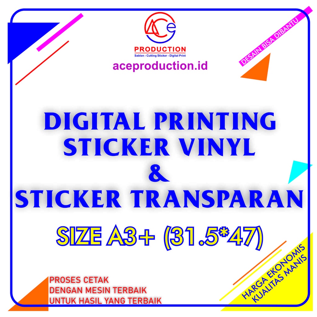 

CETAK STIKER/ PRINT STICKER LABEL PRODUK VINYL TAHAN AIR ANTI SOBEK