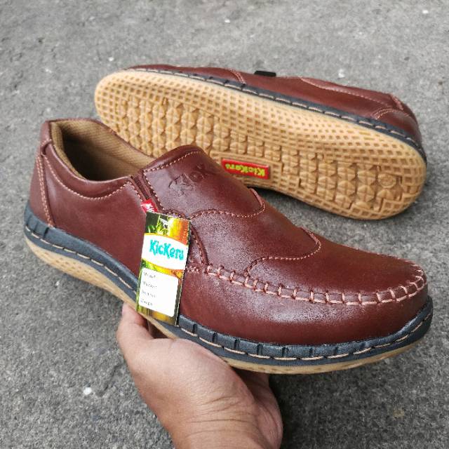 Kickers Sepatu Casual Pria Kasual Bahan Kulit Asli Murah KC6