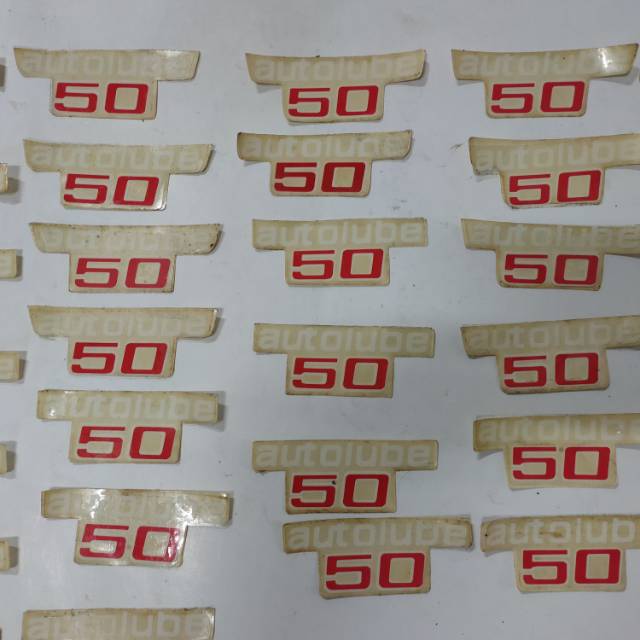 

STIKER CAP-CAPAN TULISAN AUTOLUBE 50