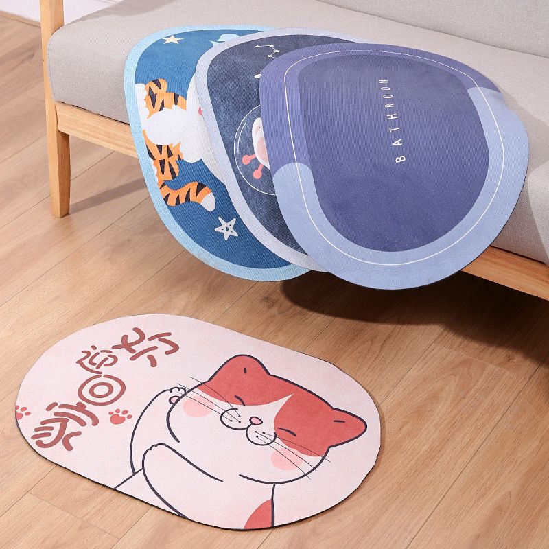 Keset  MODEL BULAT Kamar Mandi Anti Slip  karakter lucu keset Kamar keset kaki