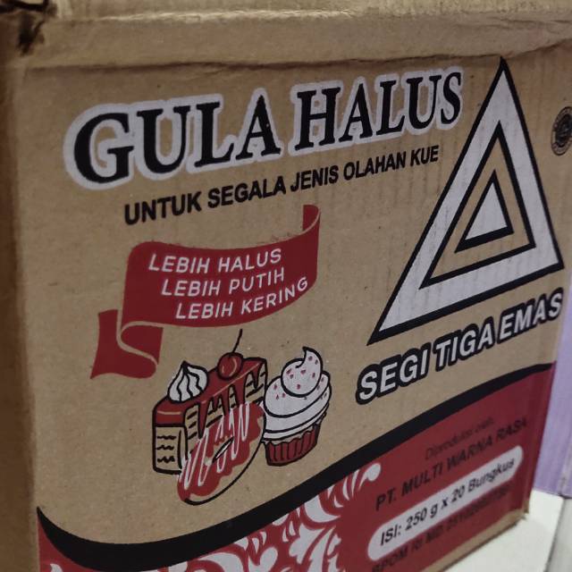 GULA HALUS SEGITIGA EMAS @ 250GR* 2 BUNGKUS